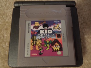 Playing Kid Dracula on a Game Boy Advance AGS-101 provides excellent color and lighting.